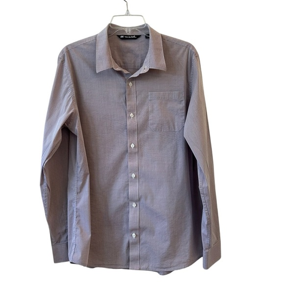 Travis Mathew Muted Purple Casual Button Down Shirt Slim Fit Large 💟 - Picture 1 of 9